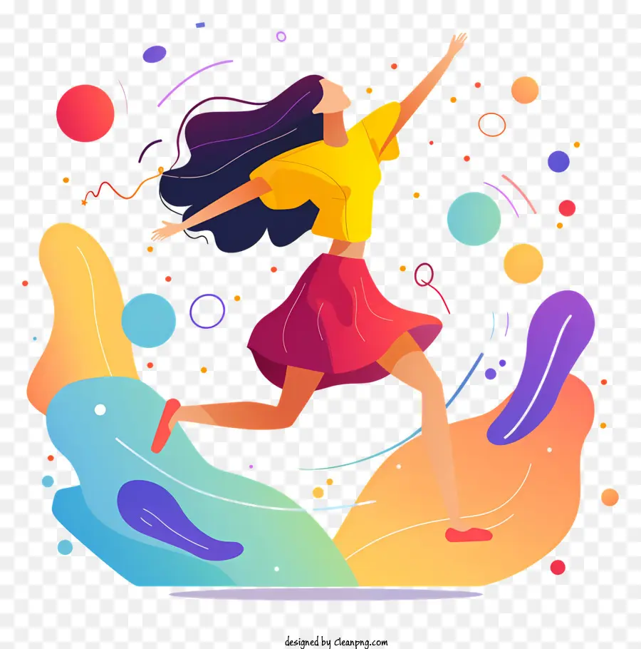 Femme Qui Danse，Fille Qui Saute PNG