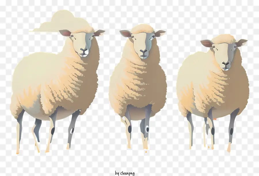 Trois Moutons，Les Moutons PNG