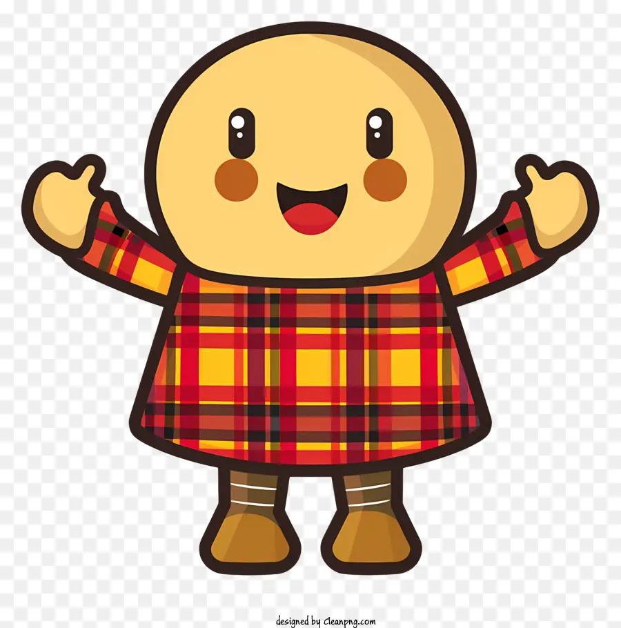 Journée Du Tartan，Personnage Mignon En Robe à Carreaux PNG