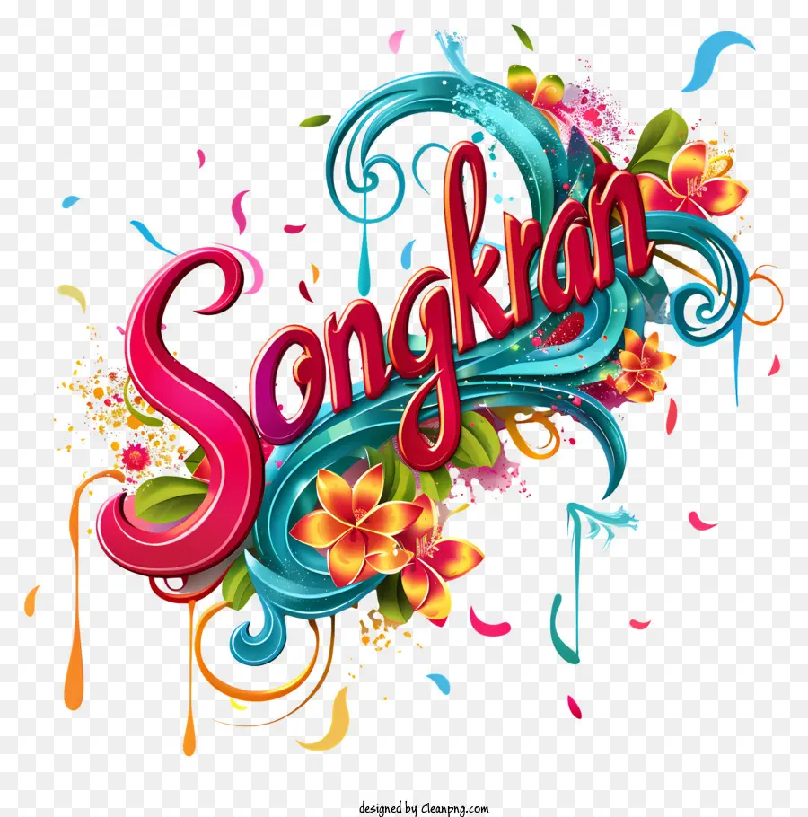Songkran，Design Floral PNG
