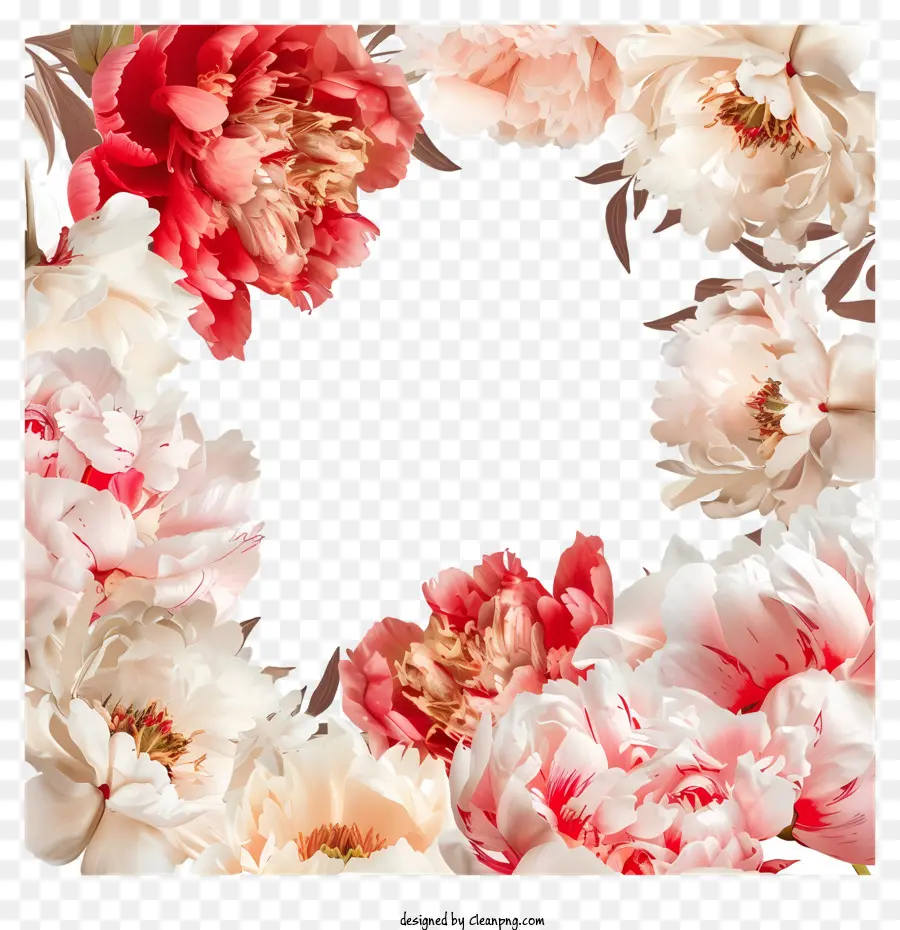 Cadre Floral，Fleurs PNG