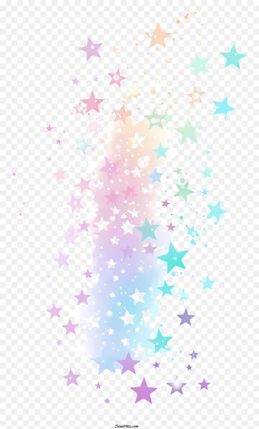 étoiles étincelantes，Coloré étoiles PNG