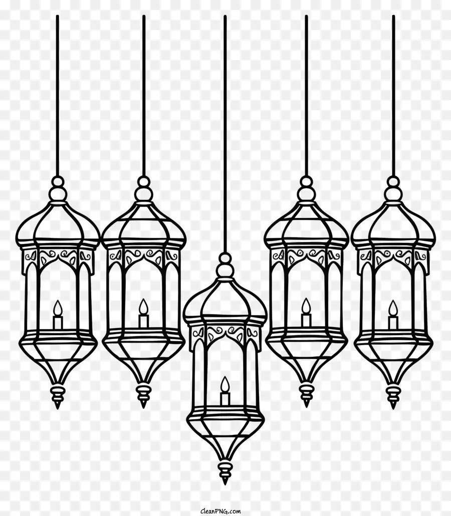 Islamique De La Lampe，Lampes Suspendues PNG