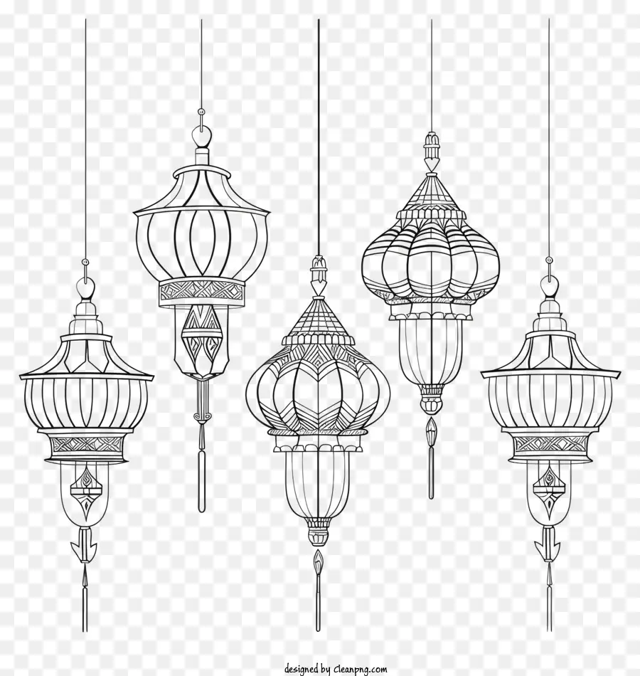 Islamique De La Lampe，Lanternes Métalliques PNG