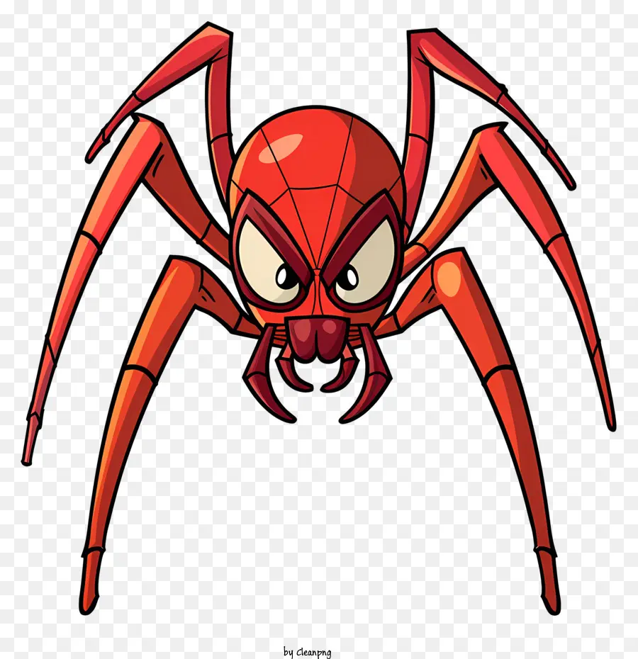 Araignée De Dessin Animé，Araignée Rouge PNG