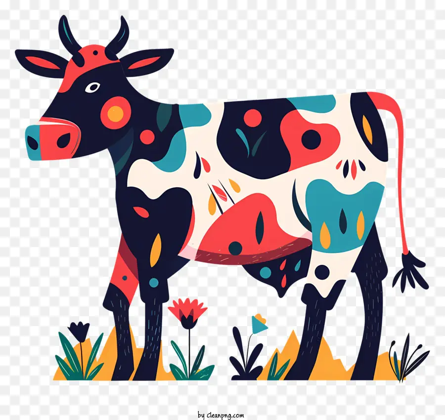 Vache，Vache Colorée PNG