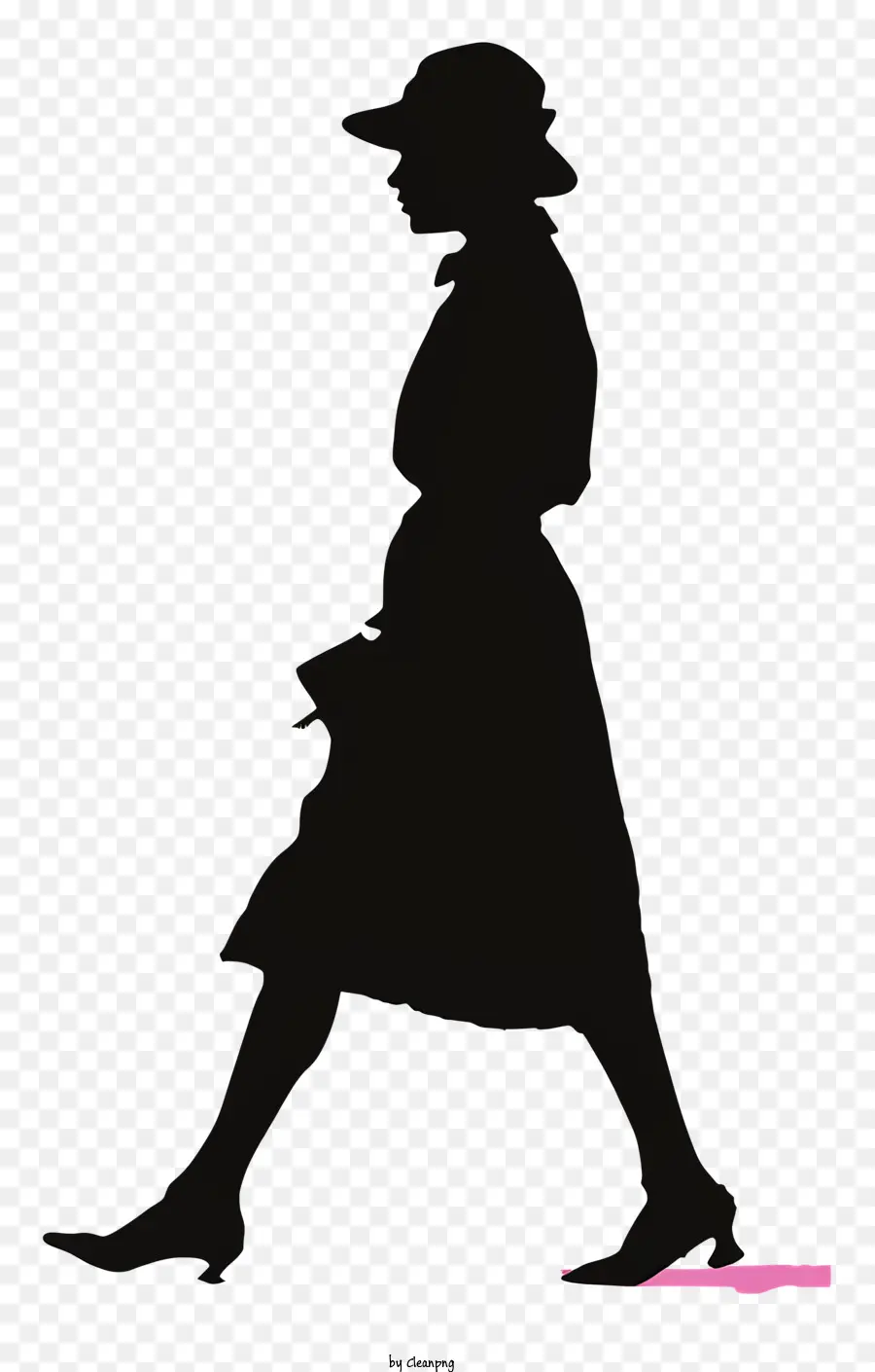 Femme Qui Marche Silhouette，Femme PNG