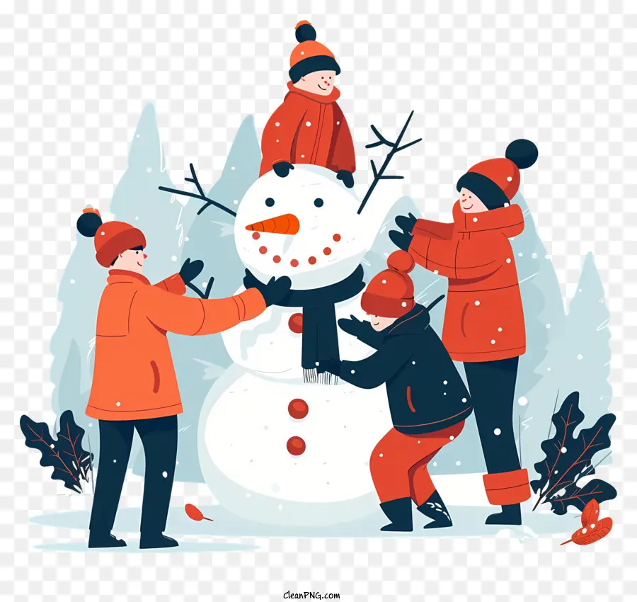 Construire Un Bonhomme De Neige，Bonhomme De Neige PNG