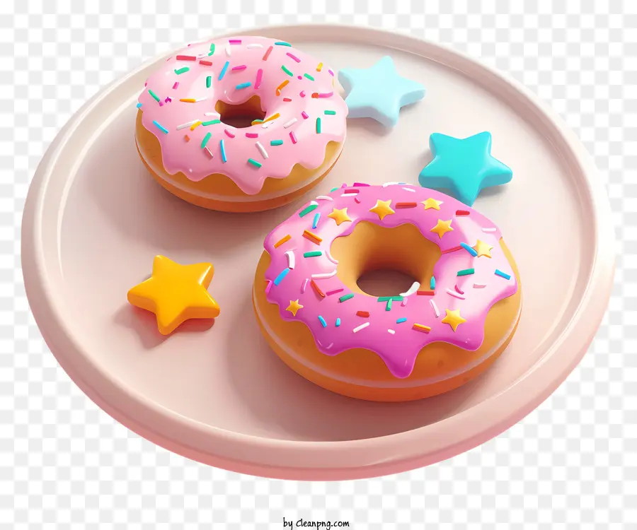 Donuts 3d，Beignets PNG