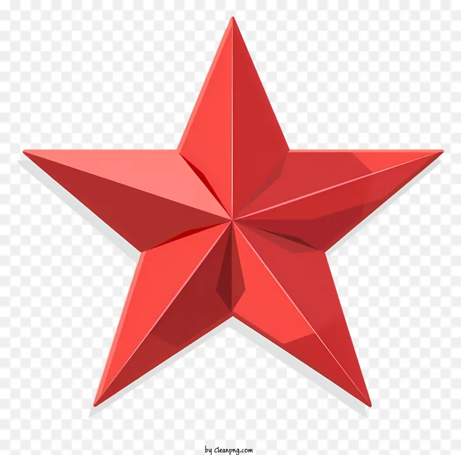Le Red Star，En Trois Dimensions PNG