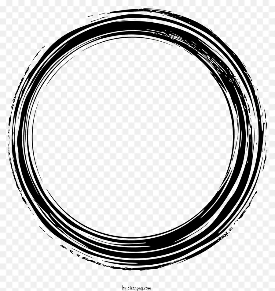 Cercle De Marqueur Noir，Cadre Circulaire Noir PNG