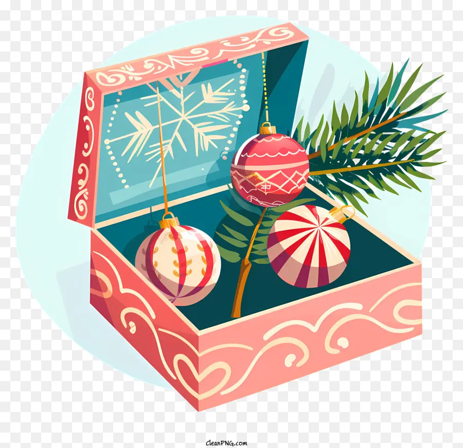 Des Décorations De Noël，Boîte En Carton PNG