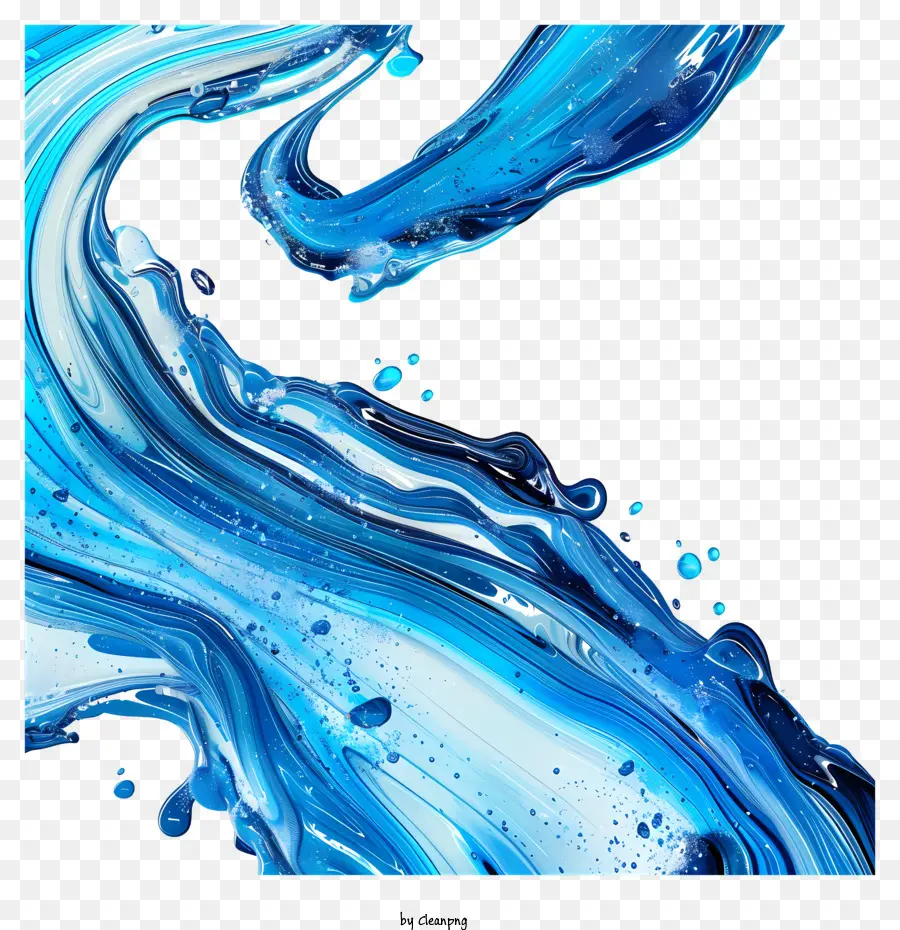 Borde à Arc Bleu，Peinture à L'aquarelle PNG