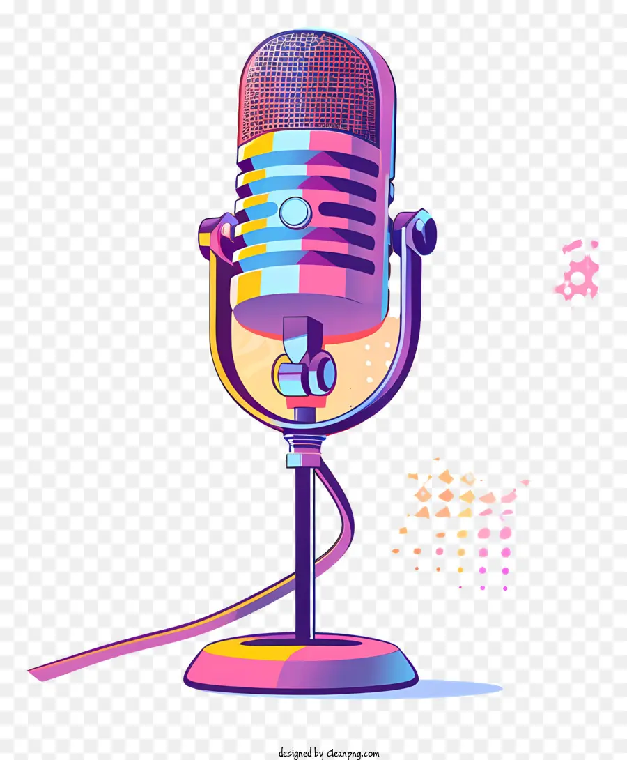 Micro De Studio，Microphone Coloré PNG