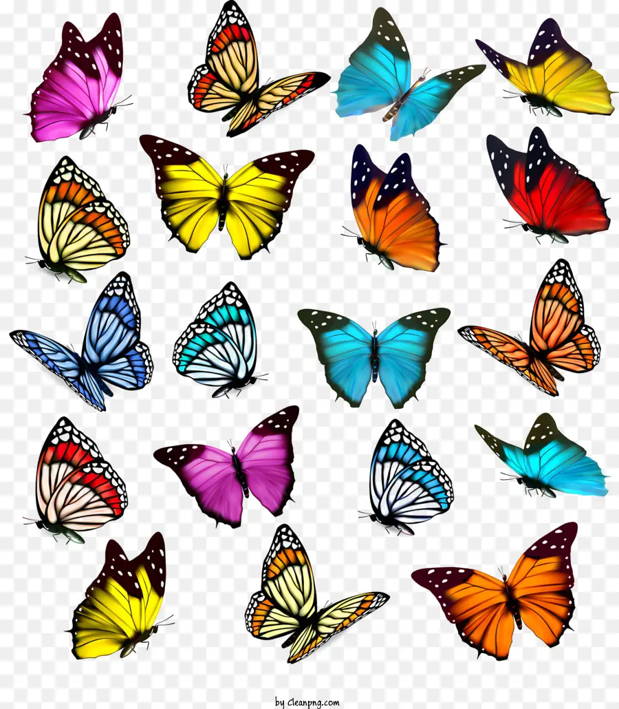 Papillon，Les Papillons PNG