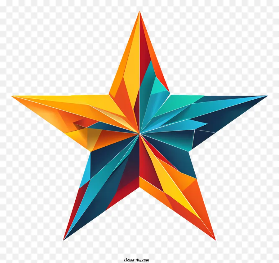 En Forme D'étoile，Art Géométrique PNG
