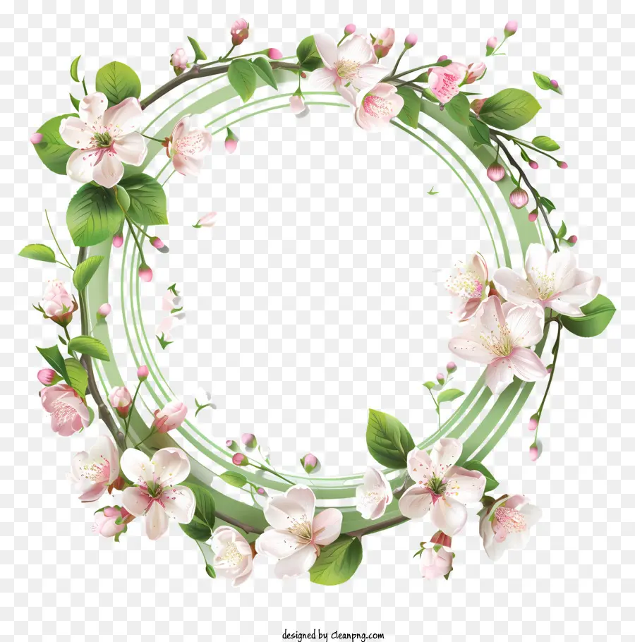 Cadre，Fleurs Blanches PNG