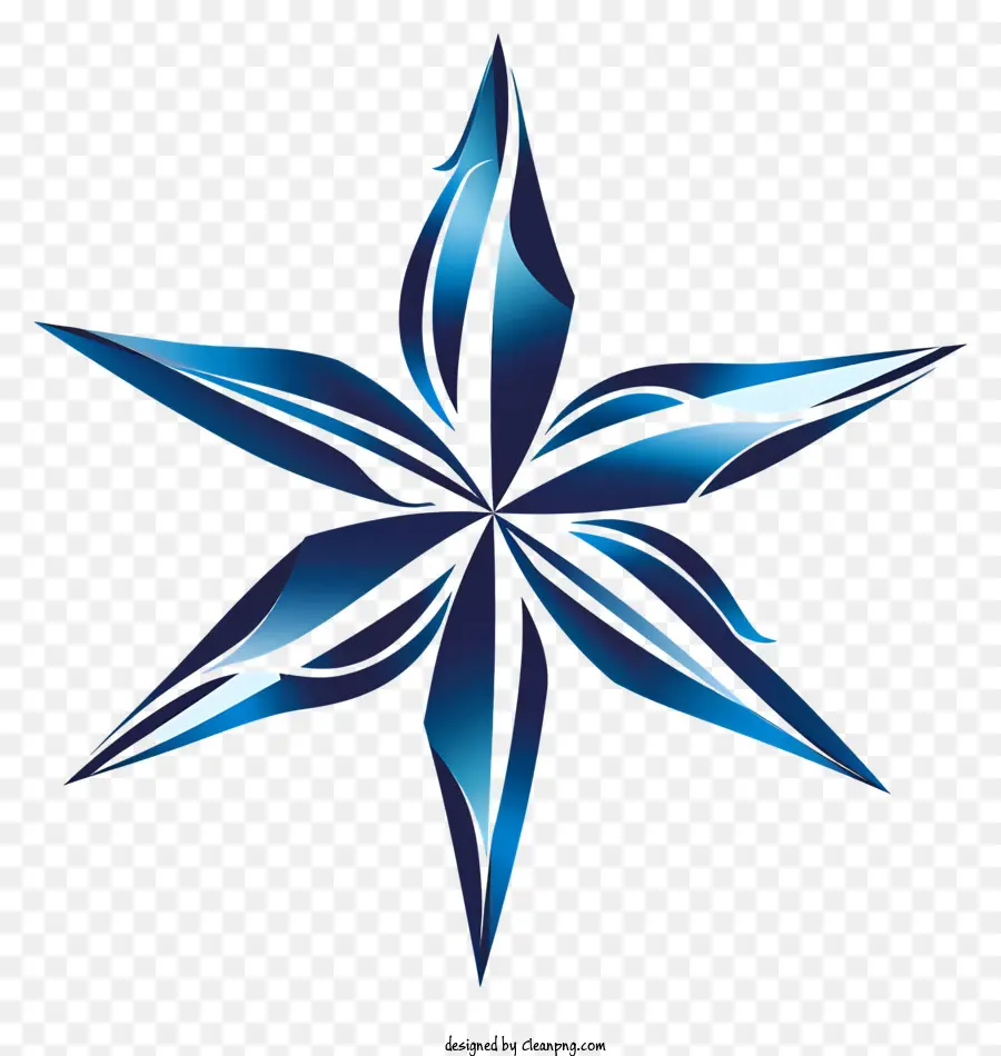 En Forme D'étoile，Logo Blue Star PNG