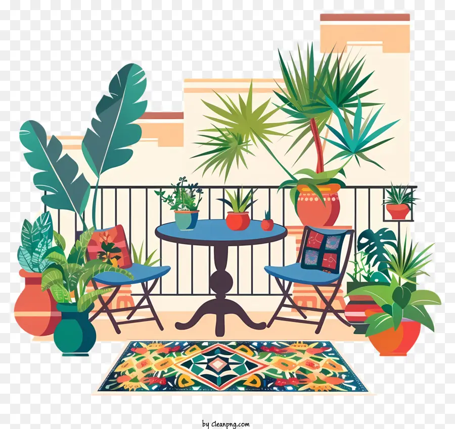 Jardin Sur Le Toit，Décor De Balcon PNG