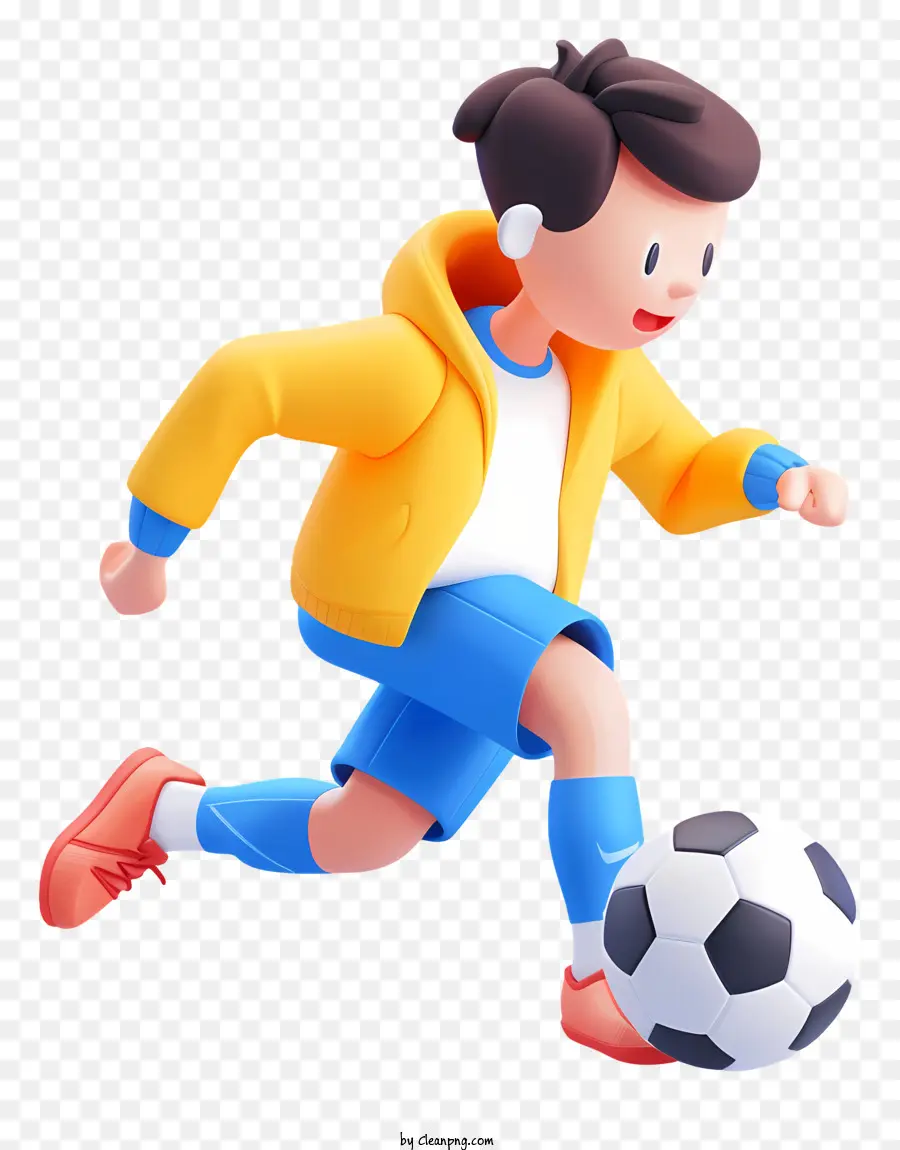 Garçon Jouant Au Ballon De Football，Football PNG