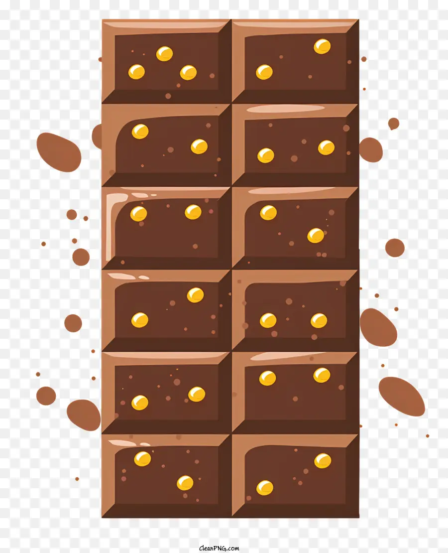 Barre De Chocolat，Noix PNG