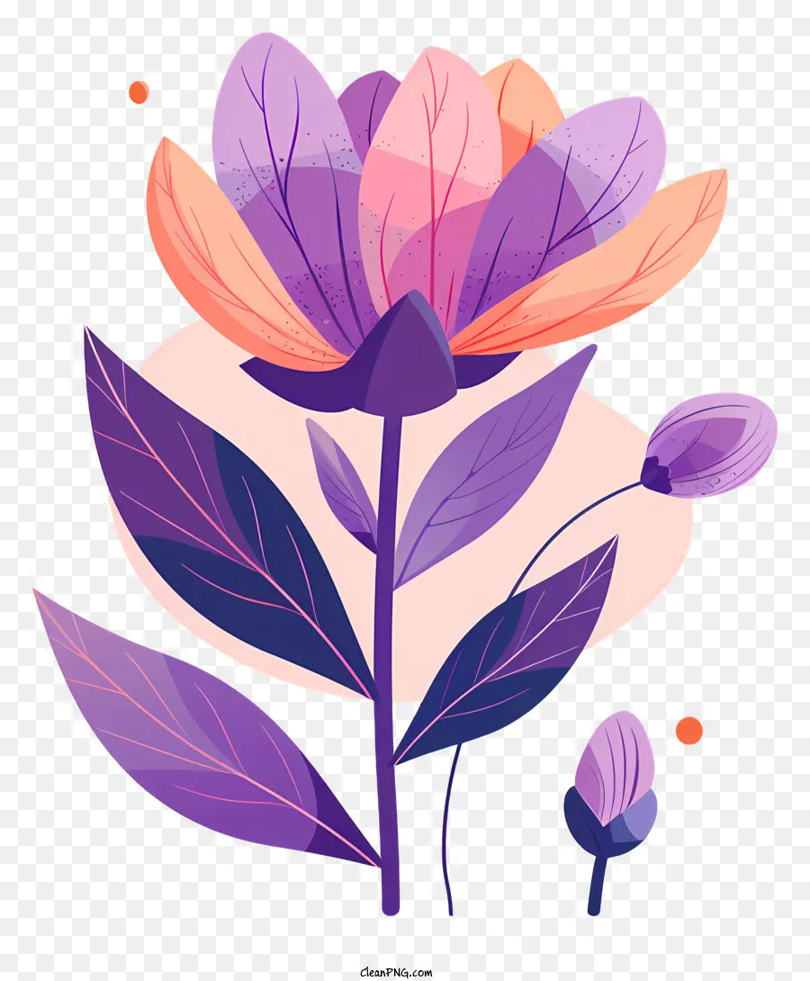 Brindille à Fleurs Violettes，Fleur PNG