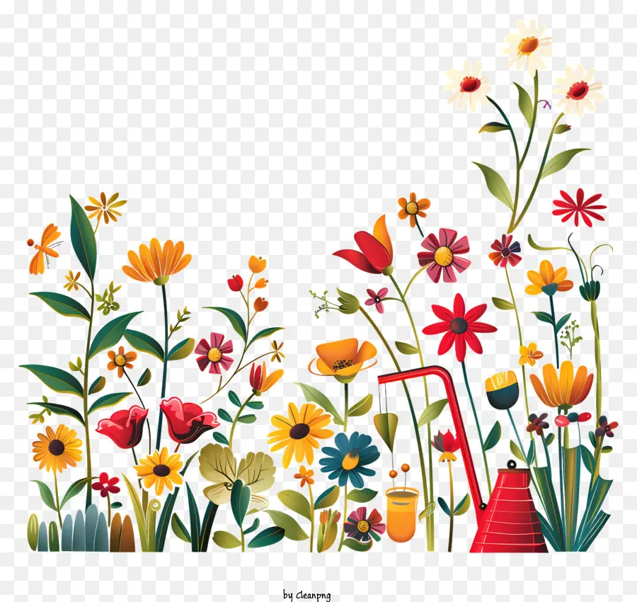 Journée De Jardinage，Le Jardin Des Fleurs PNG