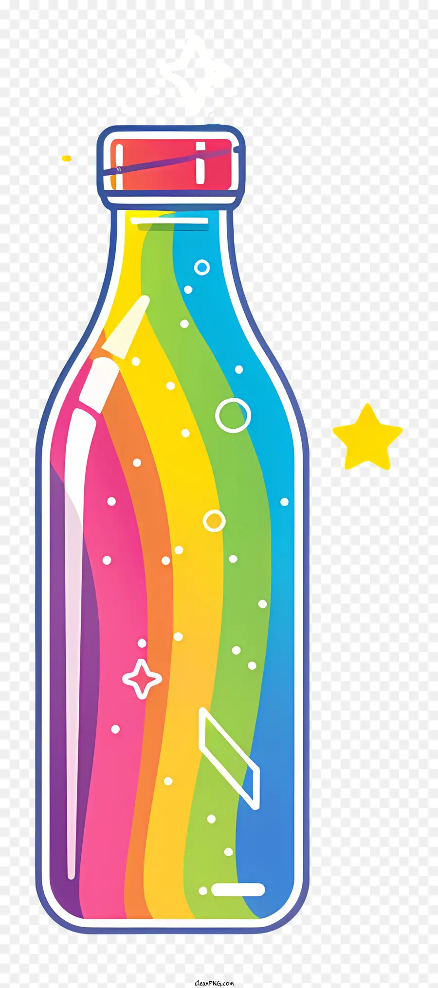 Bouteille Arc En Ciel，Coloré PNG