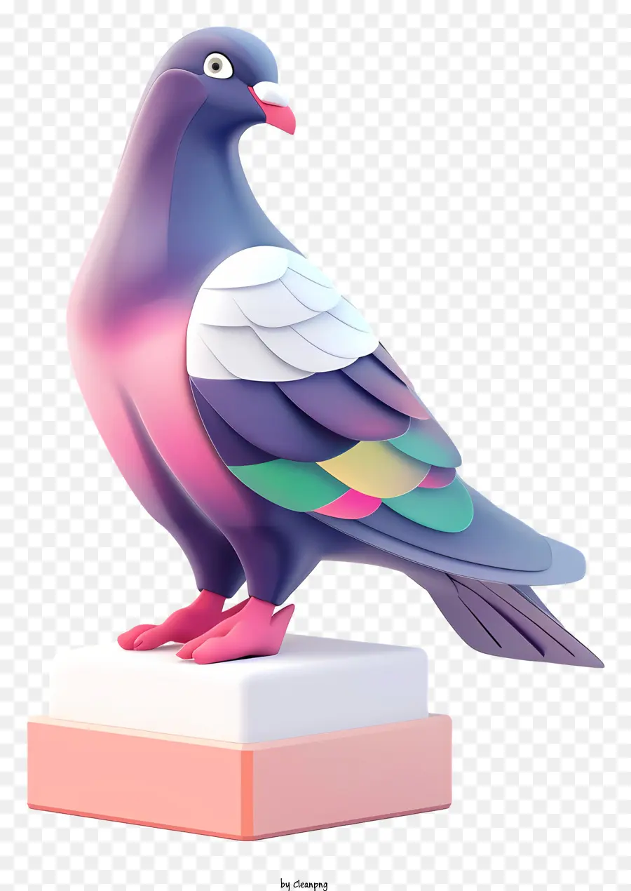 Pigeon，Plumage Multicolore PNG