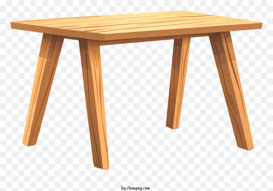 Table En Bois，Conception Simple PNG