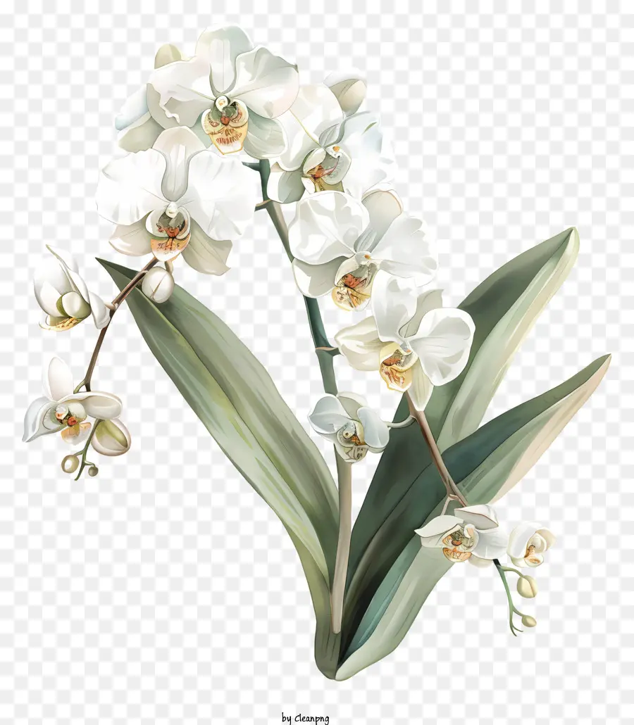 Jour D'orchidée，L'orchidée Blanche PNG