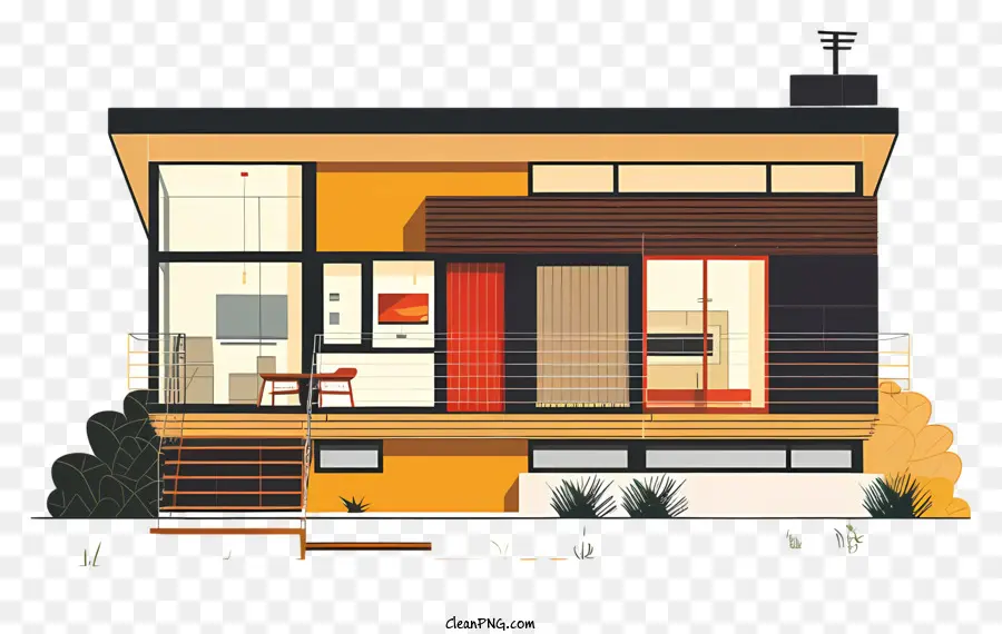 Maison Moderne，Architecture Minimaliste PNG