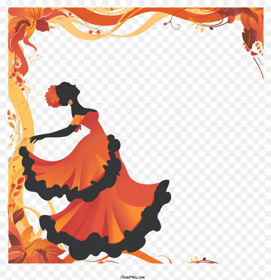 Cadre Flamenco，Danseur PNG