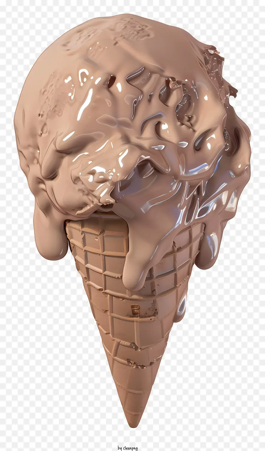Crème Glacée Au Chocolat，Faire Fondre Le Chocolat PNG