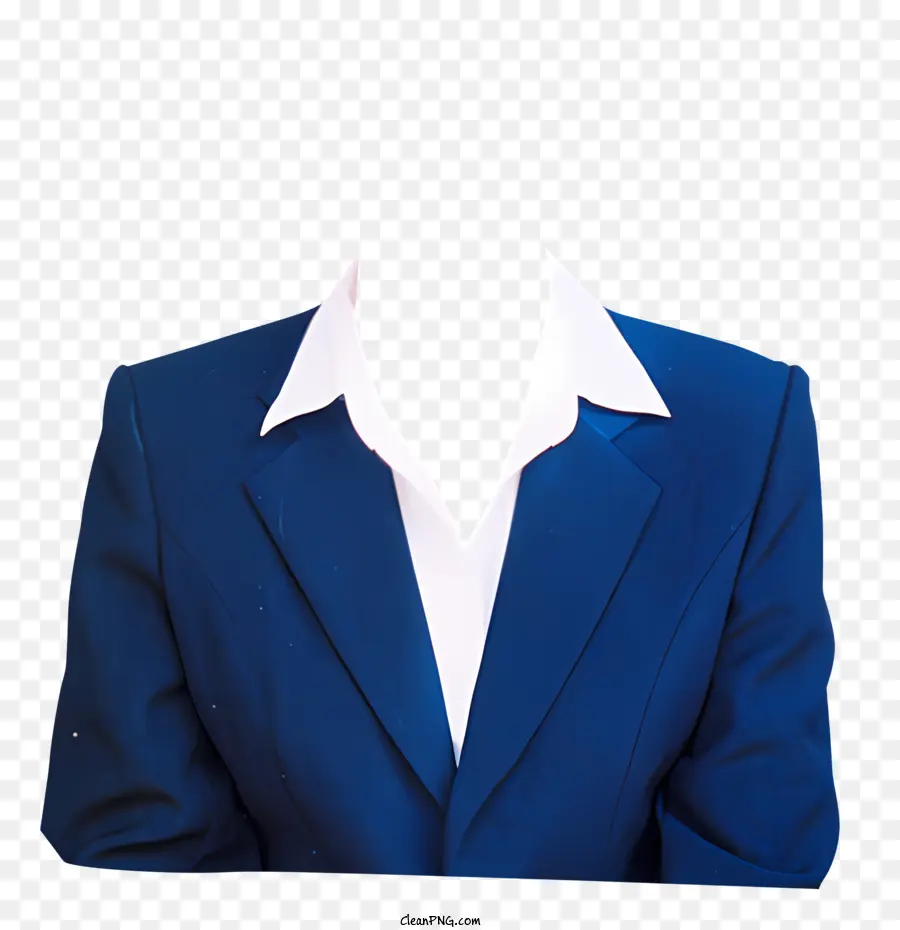 Veste De Costume Bleu，Chemise à Col PNG