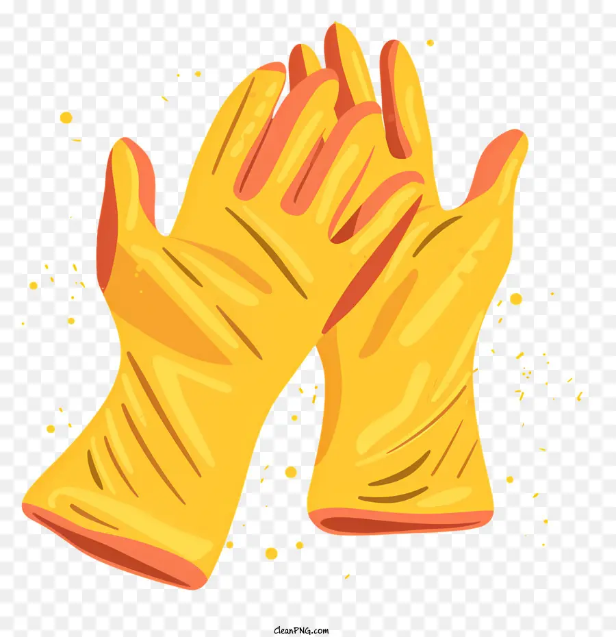 Gants De Nettoyage En Caoutchouc，Gants Jaunes PNG