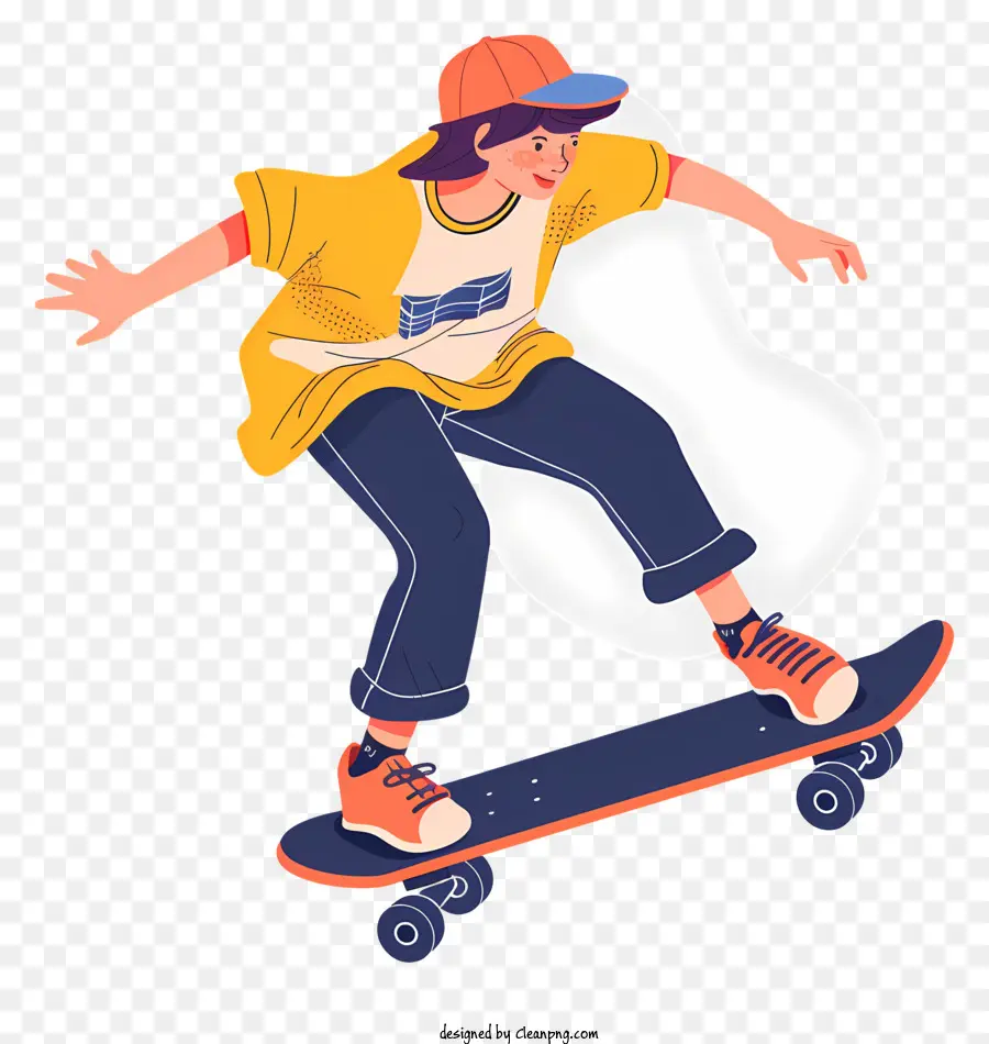 Adolescente Roulant à Skateboard，La Planche à Roulettes PNG