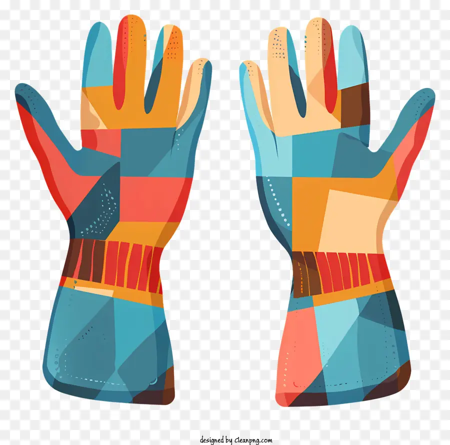 Gants De Nettoyage En Caoutchouc，Gants Colorés PNG