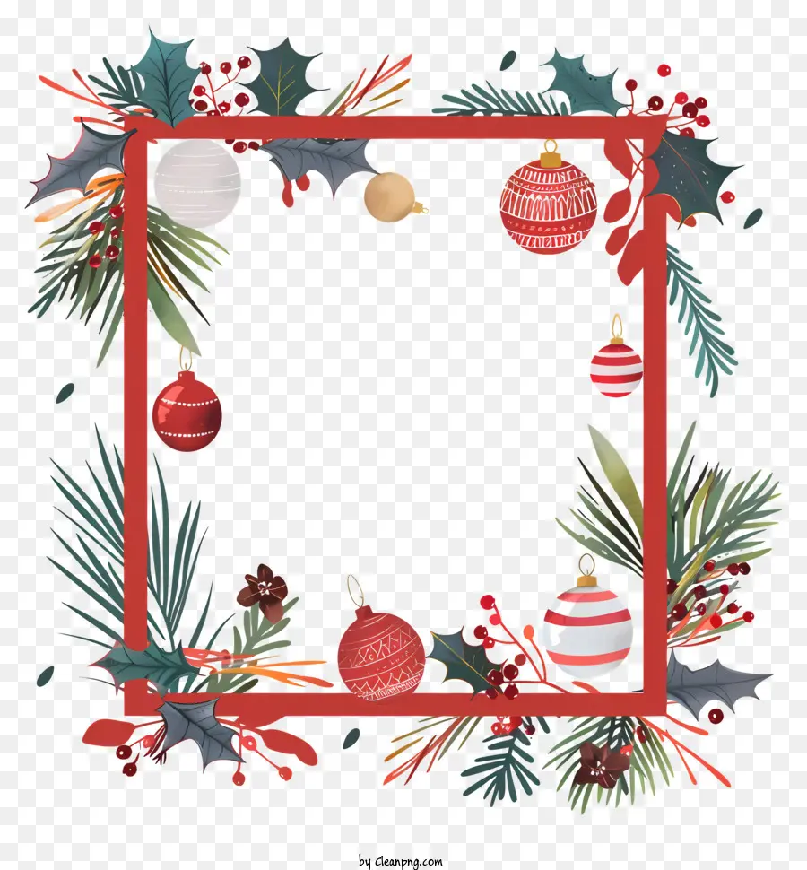 Cadre De Noël，Décorations De Noël PNG