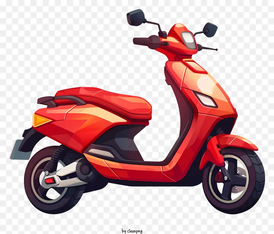 Scooter électrique Rouge，Moto PNG