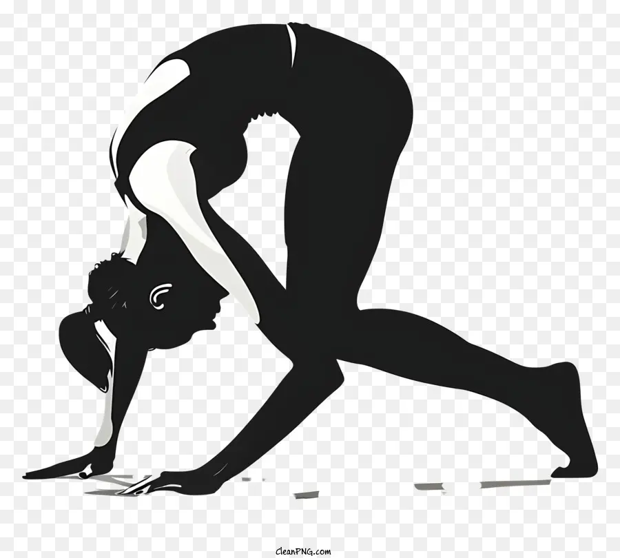 Femme Se Penchant，Yoga PNG