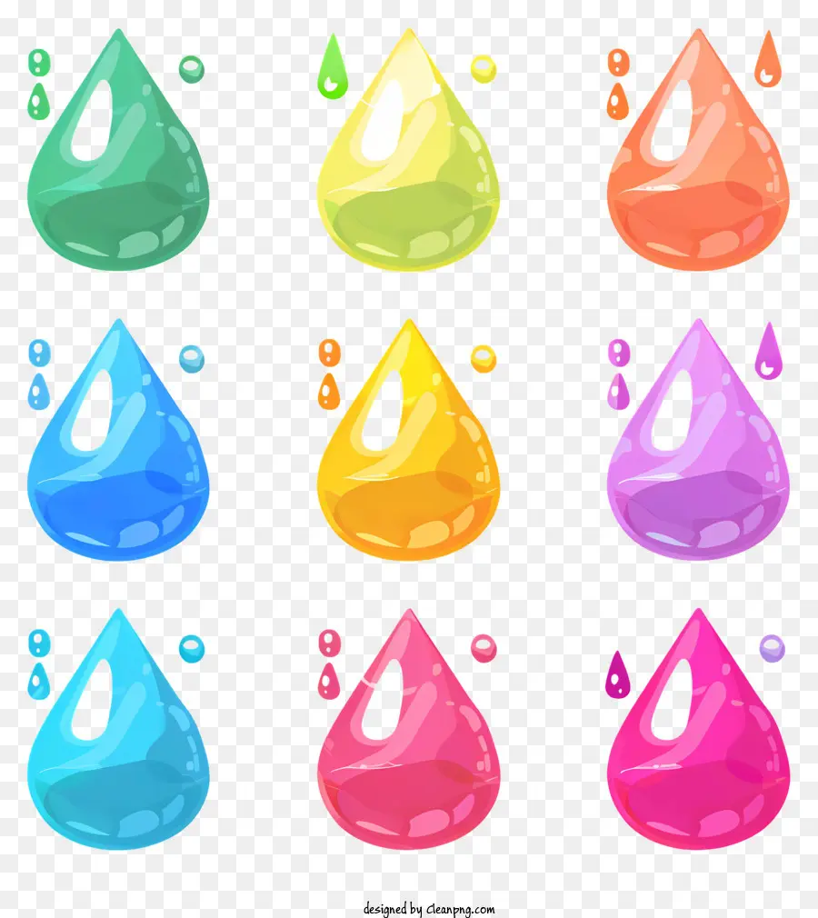 Gouttes，Gouttes Colorées PNG