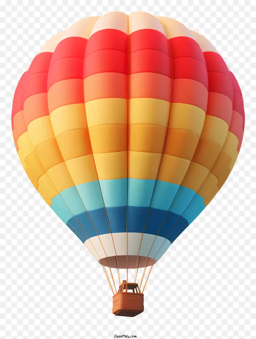 Ballon à Air Chaud，Coloré Rayures PNG