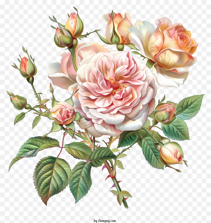 Rose De La Paix，Rose PNG