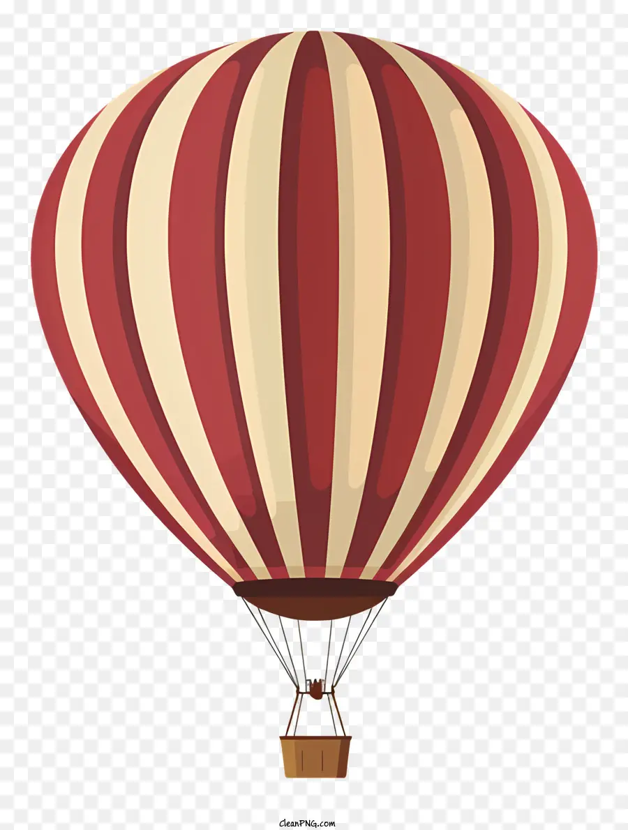 Ballon à Air Chaud，Rayures Rouges Et Blanches PNG