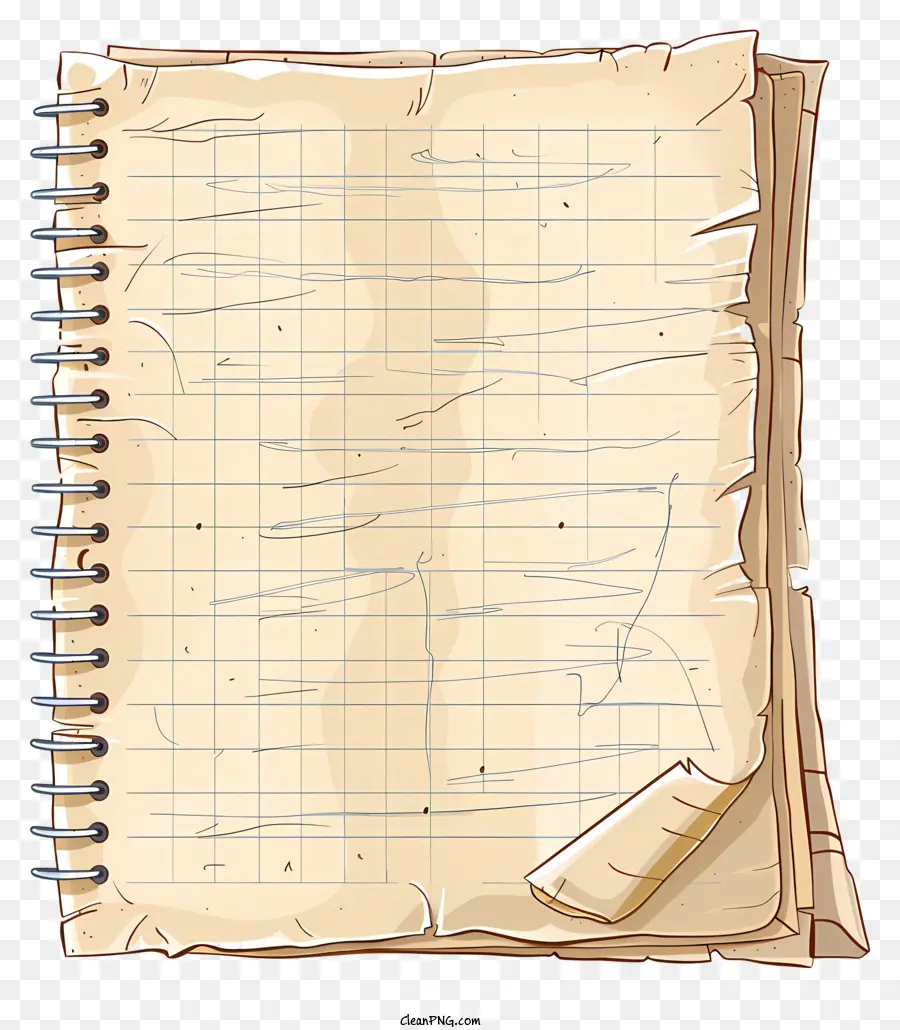 Papier De Cahier Froissé，Vieux Papier PNG