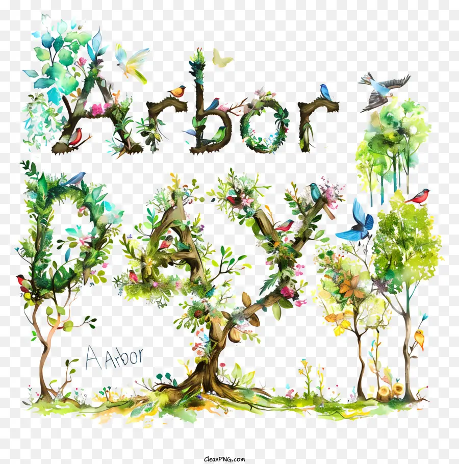 La Journée De L'arbre，Arbre Coloré PNG