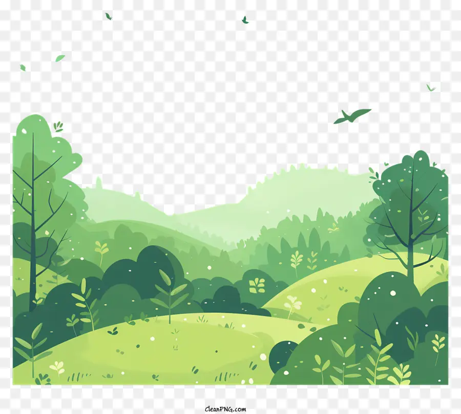 Fond De Nature，Le Vert De La Forêt PNG