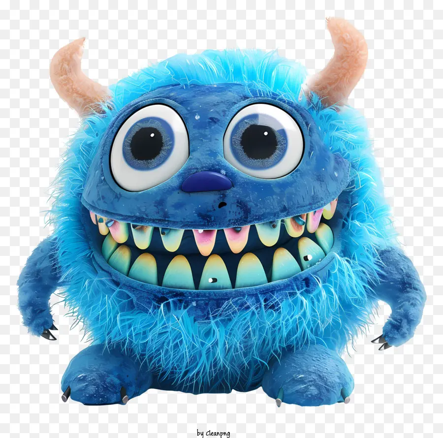 Créature Bleu Moelleux，Jouet De Monstre En Peluche PNG