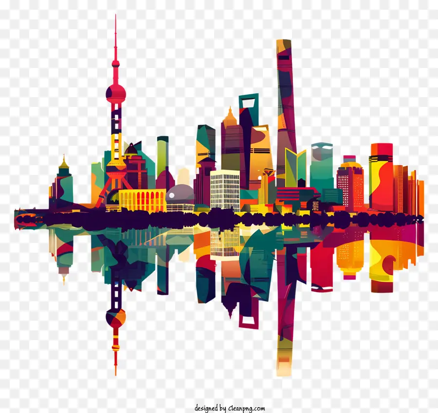 Silhouette De La Ville De Shanghai，Les Toits De La Ville PNG